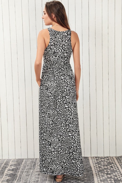 round-neck-sleeveless-polka-dot-print-dress