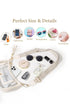 Beige PU Leather Clear PVC Patchwork Single Shoulder Stadium Bag