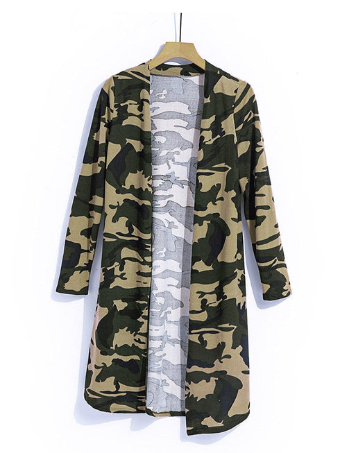 green-camo-print-long-cardigan