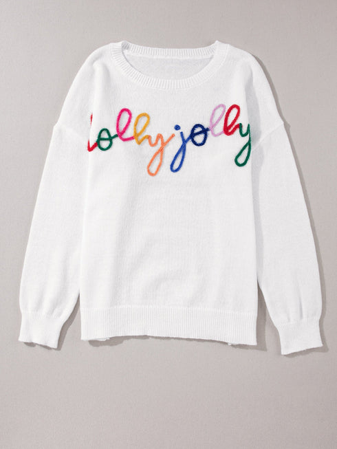 white-holly-jolly-round-neck-casual-sweater