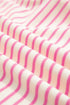 Sachet Pink Contrast Detail Striped Ruffle Short Sleeve Top