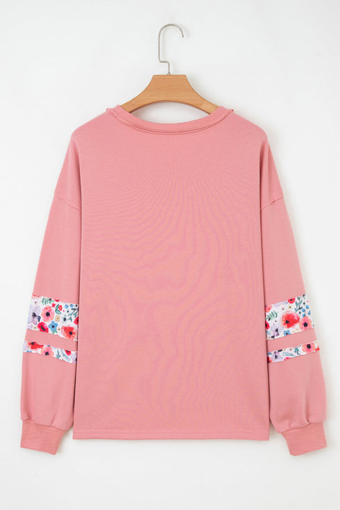 flower patched sweatshirt