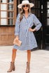 blue stripe dress
