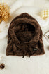 Coffee Winter Sherpa Ski Mask Windproof Hood