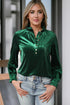 blackish-green-frilled-neck-buttoned-front-velvet-top