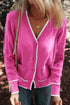 womens hot pink cardigan