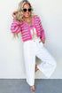 pink stripe cardigan