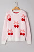 cherry print sweater