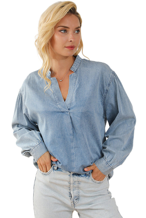 womens-blouses-ruffled-lapel-single-breasted-blouses