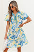 womens blue floral dress
