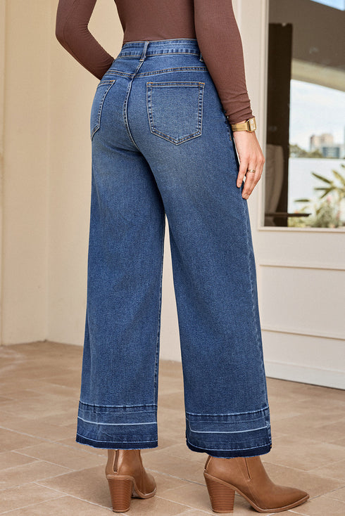 cropped loose jeans