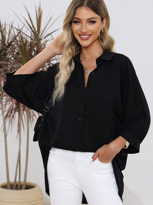 womens-blouses-satin-commute-solid-color-v-neck-long-sleeved-blouse