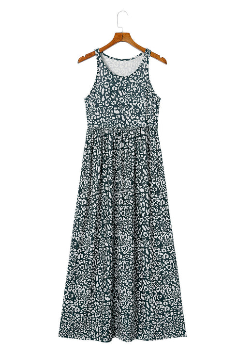 round-neck-sleeveless-polka-dot-print-dress