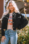black-sequin-sleeve-pocketed-raw-hem-denim-jacket