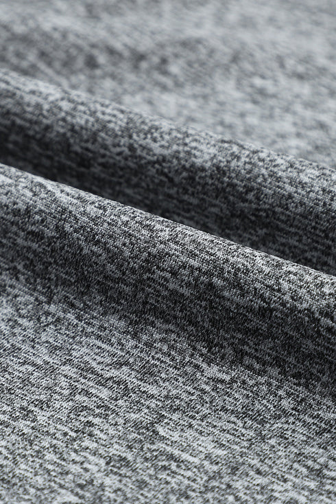 Gray Drawstring Elastic Waistband Pocketed Joggers