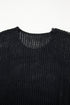 black crochet sweater