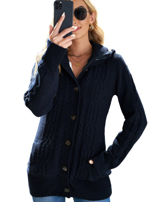 navy-blue-long-sleeve-button-up-hooded-cardigans
