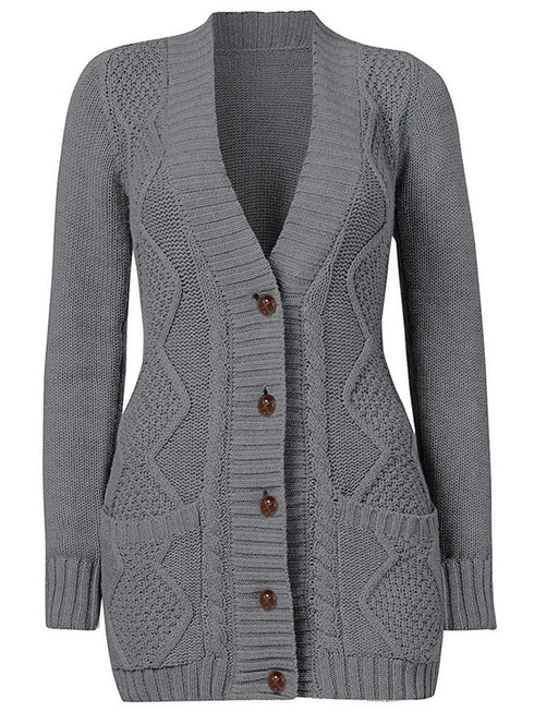 dark-gray-front-pocket-and-buttons-closure-cardigan
