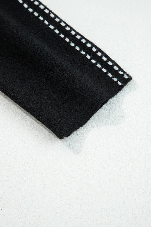 black sweater cardigan