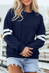 varsity stripe sweatshirt
