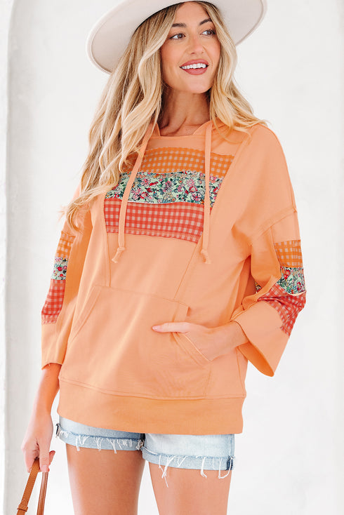 hooded long sleeve top