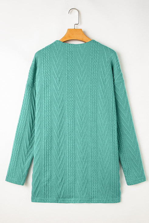 Canton Solid Textured Open Front Cardigan with Pocket