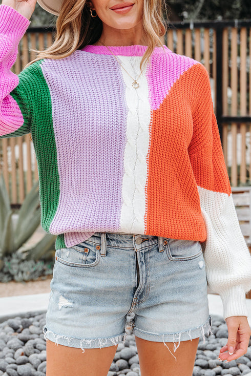 color block sweater