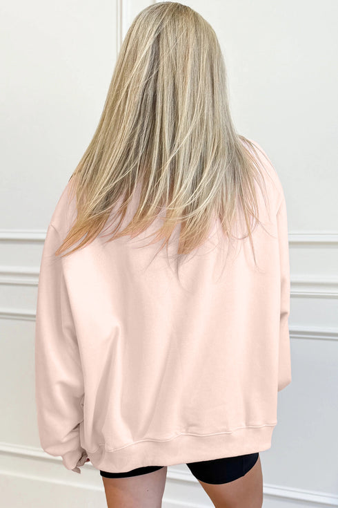light pink crewneck sweatshirt