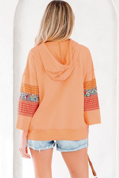 hooded long sleeve top