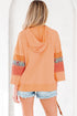 hooded long sleeve top