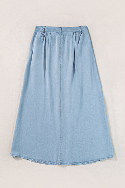womens-skirts-cotton-and-linen-button-slit-a-line-skirt