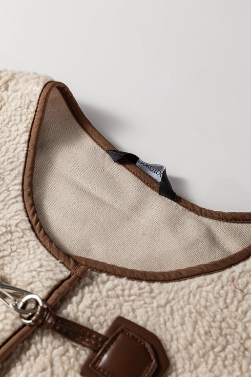 Apricot Toggle Button Teddy Coat