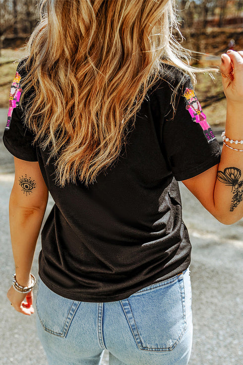 sequin graphic tee