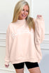 light pink crewneck sweatshirt