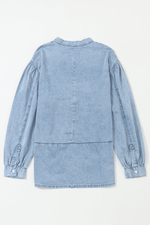 womens-blouses-ruffled-lapel-single-breasted-blouses