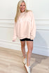 light pink crewneck sweatshirt