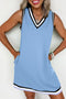v neck sleeveless mini dress