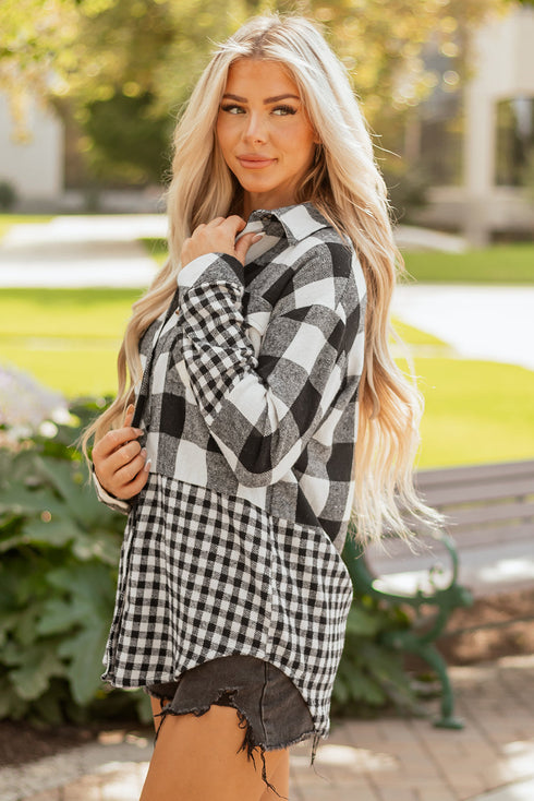 black plaid shacket