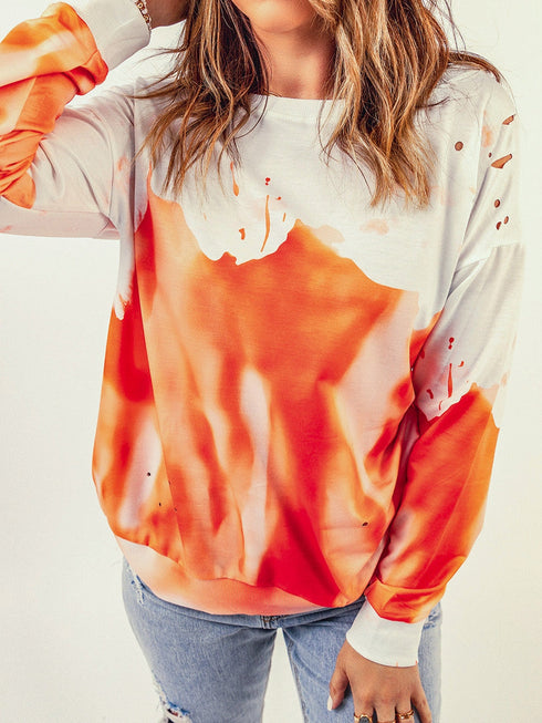 womens-hoodies-tie-dye-printed-long-sleeve-round-neck-hoodies