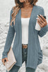 ribbed open cardigan