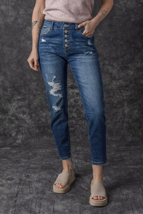 retro-rolled-hem-single-breasted-closure-straight-loose-casual-jeans