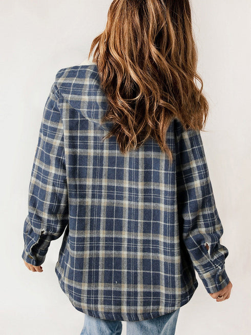 blue-plaid-pattern-sherpa-lined-hooded-shacket