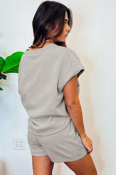 gray-sequin-rugby-textured-t-shirt-shorts-set