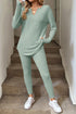 ribbed lounge pant set