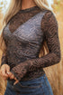 long sleeve mesh top