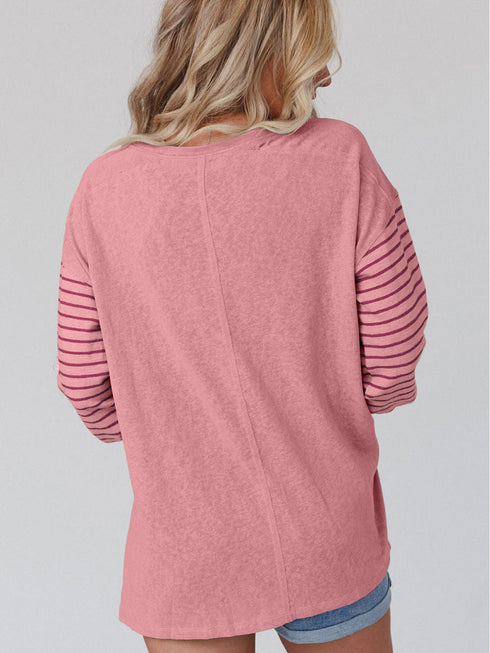 peach-blossom-colorblock-striped-bishop-sleeve-top
