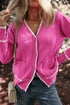 womens hot pink cardigan