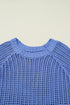 Ashleigh Blue Plus Size Open Knit Bow Tie Short Sleeve Sweater