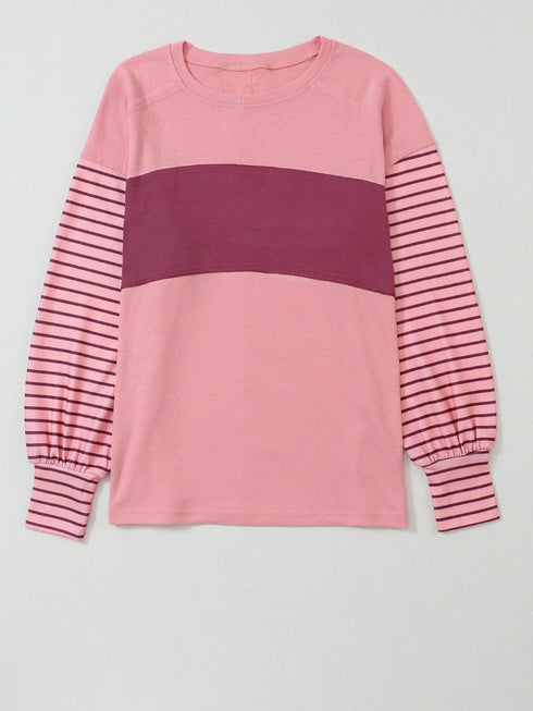 peach-blossom-colorblock-striped-bishop-sleeve-top