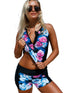 elegant-floral-zip-front-sporty-2pcs-tankini-swimsuit